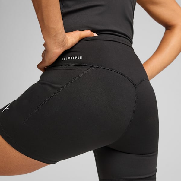CLOUDSPUN Women's High-Waist 5" Training Tight Shorts, PUMA Black-PUMA White, extralarge-IND